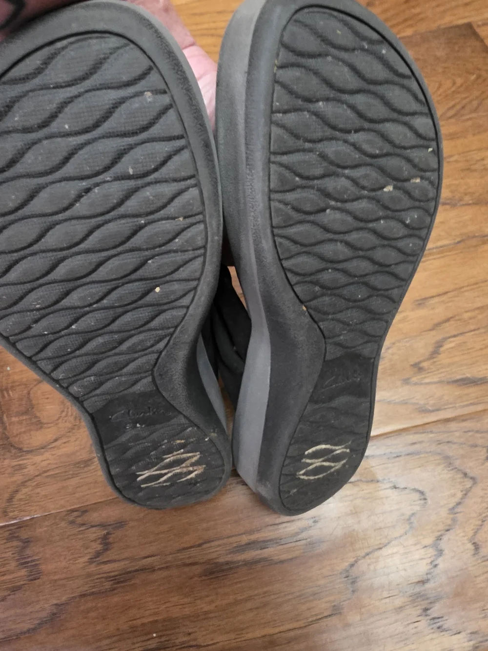 Clarks Cloudsteppers Womens Black Flip Flop Sandals
